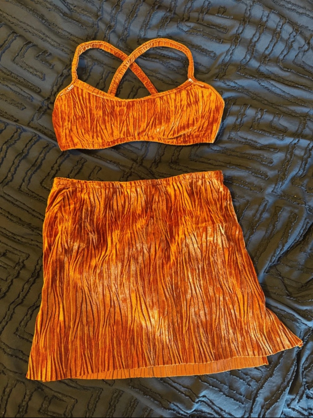 Custom lyrical/contemporary costume burnt orange size CM